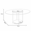 Ver imagem 4 de Conjunto de Mesas de Centro Sky com Tampo de Vidro e em Mdf Off White - Hb Móveis Off White