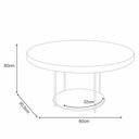 Ver imagem 6 de Conjunto de Mesas de Centro Sky com Tampo de Vidro e em Mdf Off White - Hb Móveis Off White