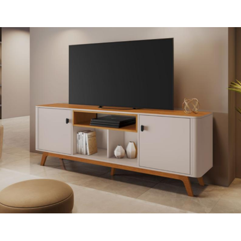 Rack Oslo para TV até 70" JCM Movelaria - Off/Cinamomo