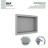 Nicho Para Banheiro em Plástico Injetado Max 40x27 Cinza Claro - Cozimax - 2