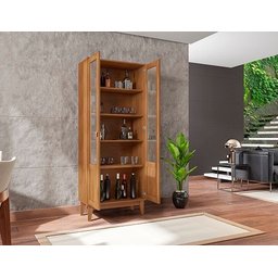 Cristaleira Lyra Cedro - Casa D Móveis - 2