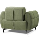 Ver imagem 6 de Poltrona para Sala e Escritório Decorativa Pés Metal Kania Linho Verde