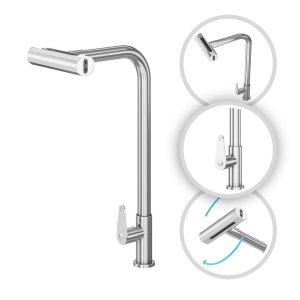 Torneira para Cozinha Cromado Bico Flexivel Tóquio Metal Goldenx