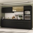 Ver imagem 2 de Armário de Cozinha Completa 5 Peças com Rodapé Mp2175 Made Multimóveis Preto