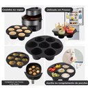 Ver imagem 4 de Forma Cupcake Mini Bolo Air Fryer Assadeira 7 Cavidades Cesto Silicone Fritadeira Congelador Forno