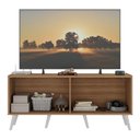 Ver imagem 3 de Rack Retrô para Tv até 50 Polegadas com 4 Portas Multimóveis Mp1071 Rustic/branco