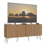 Rack Retrô para Tv até 50 Polegadas com 4 Portas Multimóveis Mp1071 Rustic/branco - 2