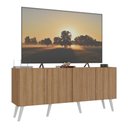 Ver imagem 2 de Rack Retrô para Tv até 50 Polegadas com 4 Portas Multimóveis Mp1071 Rustic/branco