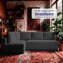 Ver imagem 6 de Sofá de Canto Modular Vibe Esquerdo 2,70m x 1,70m Xpand Tech Tecido Velourê Cinza Escuro Cama