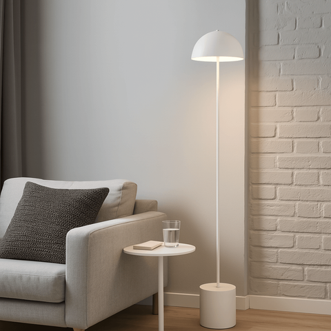 Luminária de Piso Abajur Chão Komaco K Branco