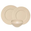Ver imagem 1 de Jogo Pratos Raso 27cm de Sobremesa 20cm e Bowl 12cm Bege Melamina Aveline Lyor Mesa Posta Servir