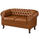 Ver imagem 2 de Namoradeira Chesterfield Duque 2 Lugares em Corano Caramelo