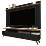 Rack com Painel Sala Estar Vivare Wood 1.8 Tv 72 3 Gavetas:Black/Freijó - 1