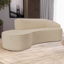 Ver imagem 2 de Sofá Living 2 Lugares 180cm Braço Direito Mozart D06 Linho Bege Escuro - Mpozenato