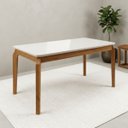 Ver imagem 1 de Mesa Alegra com Tampo de Vidro Temperado e Estrutura em MDF – 80x120x78