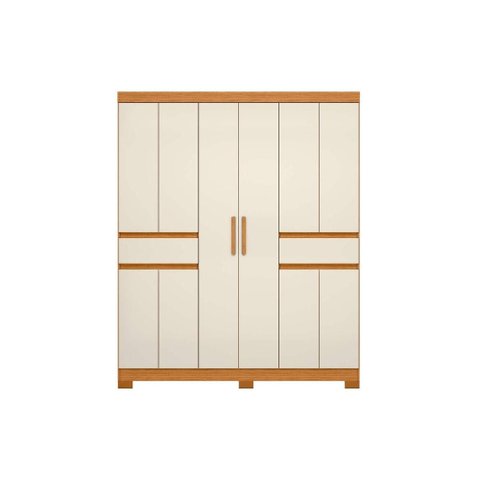 Guarda Roupa Olímpia 10 Portas e 2 Gavetas - Cinamomo Off White - Albatroz