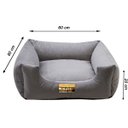 Ver imagem 2 de Cama Luppet Quadrada Super Luxo para Cachorro Cinza G