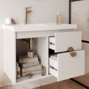 Ver imagem 5 de Gabinete para Banheiro 80cm com 1 Porta 2 Gavetas e Cuba de Embutir Copenhague