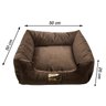 Cama Luppet Quadrada Super Luxo Para Cachorro Marrom M - 5