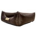 Ver imagem 4 de Cama Luppet Quadrada Super Luxo para Cachorro Marrom M