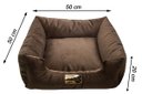 Ver imagem 5 de Cama Luppet Quadrada Super Luxo para Cachorro Marrom M