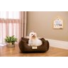 Cama Luppet Quadrada Super Luxo Para Cachorro Marrom M - 6