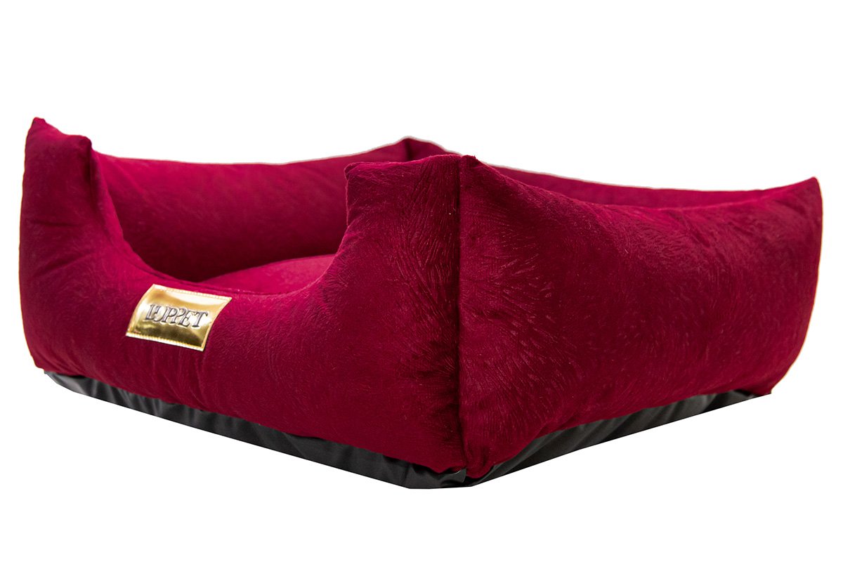 Cama Quadrada para Cachorro ou Gatos Super Luxo Luppet Bordo G - 4