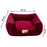 Cama Quadrada para Cachorro ou Gatos Super Luxo Luppet Bordo G - 5