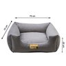 Cama Luppet Quadrada Super Luxo Para Cachorro Cinza GG - 2