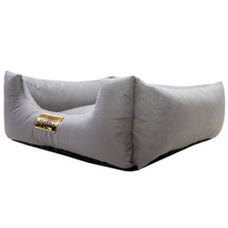 Cama Luppet Quadrada Super Luxo Para Cachorro Cinza GG - 4