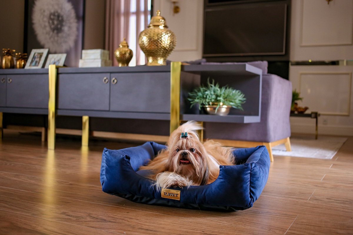 Cama Luppet Quadrada Super Luxo para Cachorro Azul Gg - 6