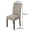 Ver imagem 4 de Conjunto 6 cadeiras Apogeu Imbuia/veludo Creme - Móveis Lopas