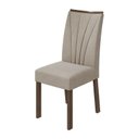 Ver imagem 2 de Conjunto 6 cadeiras Apogeu Imbuia/veludo Creme - Móveis Lopas