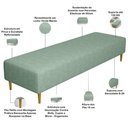 Ver imagem 4 de Kit 02 Puffs Decorativo Sala de Estar Bali W01 Pés Palito 170x60cm Linho Verde Menta - Lyam Decor