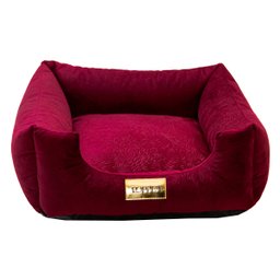 Cama Quadrada para Cachorro ou Gatos Super Luxo Luppet Bordo GG - 3
