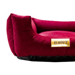 Cama Quadrada para Cachorro ou Gatos Super Luxo Luppet Bordo GG - 2