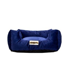 Cama Luppet Quadrada Super Luxo Para Cachorro Azul M