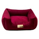 Ver imagem 3 de Cama Quadrada para Cachorro ou Gatos Super Luxo Luppet Bordo M