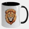 Caneca Branca com Interna Preta Y5 Leão de Juda Desenho Arte 2 - 1