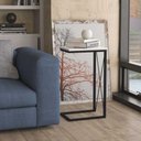 Ver imagem 2 de Mesa Lateral Aço Carbono Base Preta X Branco