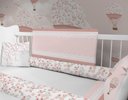 Ver imagem 4 de Kit Berço Enxoval de Bebê Floral Rosa Balões Menina Algodão