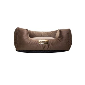 Cama Luppet Quadrada Super Luxo Para Cachorro Marrom GG