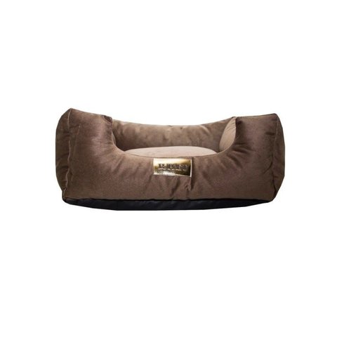 Cama Luppet Quadrada Super Luxo para Cachorro Marrom Gg
