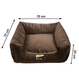 Cama Luppet Quadrada Super Luxo Para Cachorro Marrom GG - 5