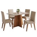 Ver imagem 1 de Conjunto Sala de Jantar Mesa 1,20m Moove 4 Cadeiras Milano Viero