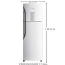 Ver imagem 3 de Geladeira Nr-bt41pd1wb 387L 2 Portas Frost Free Top Freezer Panasonic Branco 220v