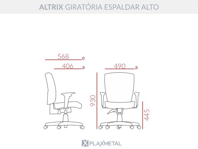 Cadeira Altrix Giratória - Base Piramidal - 4