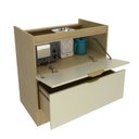 Ver imagem 4 de Balcão com Rodapé 1 Gaveta e 1 Porta Basculante 80cm Nanda TM4207 Nature/Arenas