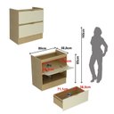 Ver imagem 3 de Balcão com Rodapé 1 Gaveta e 1 Porta Basculante 80cm Nanda TM4207 Nature/Arenas