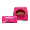 Ver imagem 3 de Cama Iglu e Toca para Cachorro Luppet Luxo Rosa Poa - G